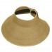Hot Ladies Summer Sun Beach Folding Roll Up Wide Brim Straw Visor Hat Cap lot XP  eb-42265986